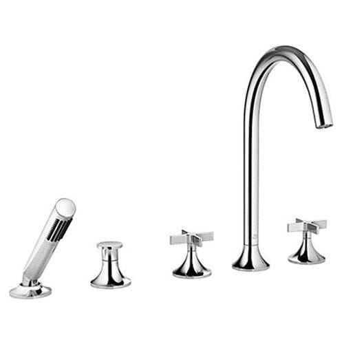 Dornbracht Vaia five-hole bath mixer for bath rim installation, 27522809-00