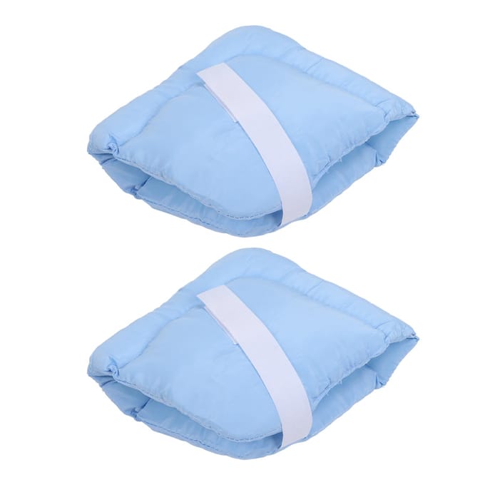 2 stuks Hielbeschermer Kussen Universele Maat Drukverlagend Blauw Parelkatoen Materiaal Zachte Voet white