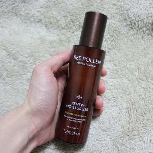 [MISSHA] Bee Pollen Renew Moisturizer 130ml 1pc + Sample Gifts black