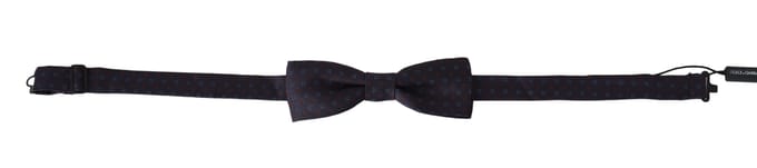 Dolce & Gabbana Mannen grijs patroon zijde verstelbare nek Papillon Strik