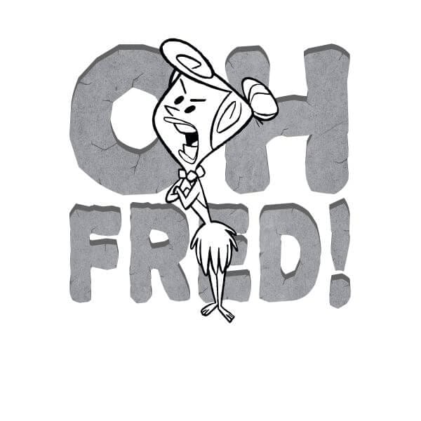 The Flintstones Oh Fred! Women's T-Shirt - White - S