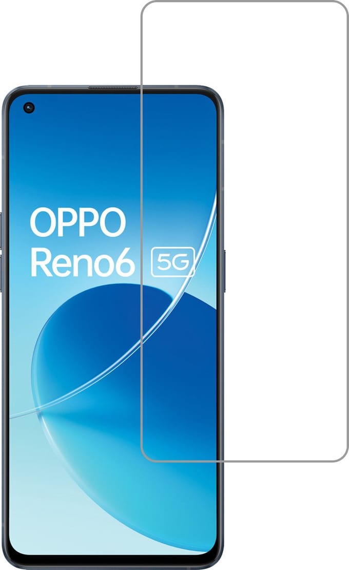 Screenprotector - Geschikt voor OPPO Reno 6 - Extra Sterk - Beschermglas - Gehard Glas - Tempered Glass - Screen Protector