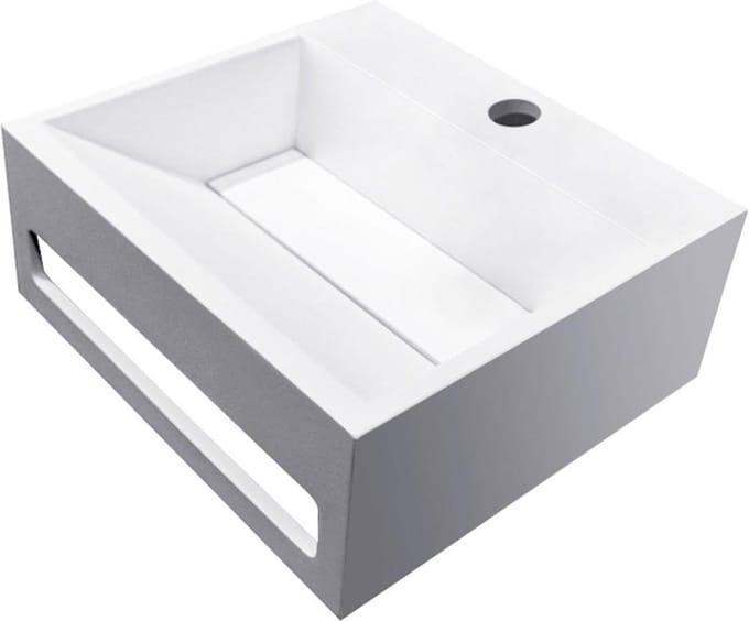 Wiesbaden Julia Fontein 30 x 28 x 12,5 cm Solid Surface - Mat Wit