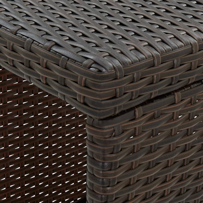 vidaXL - 5-delige - Tuinbarset - met - kussens - poly - rattan - bruin