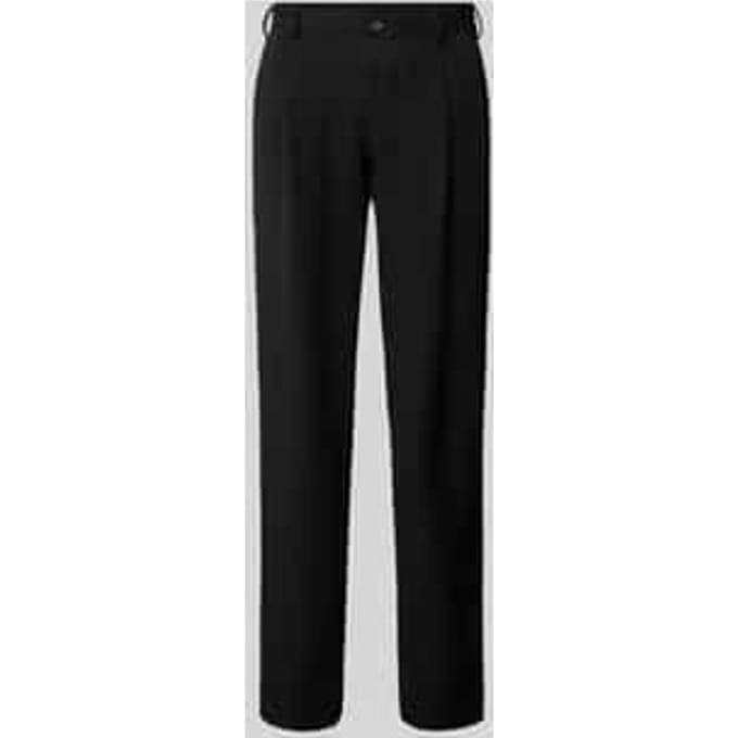 Loose fit bandplooibroek met riemlussen, model 'FINN'