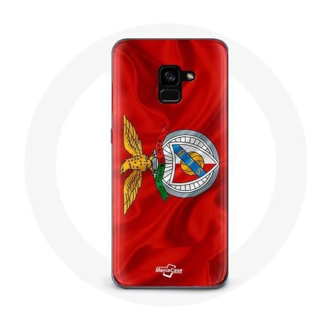 Samsung Galaxy A5 2018 hoesje slb benfica rode achtergrond