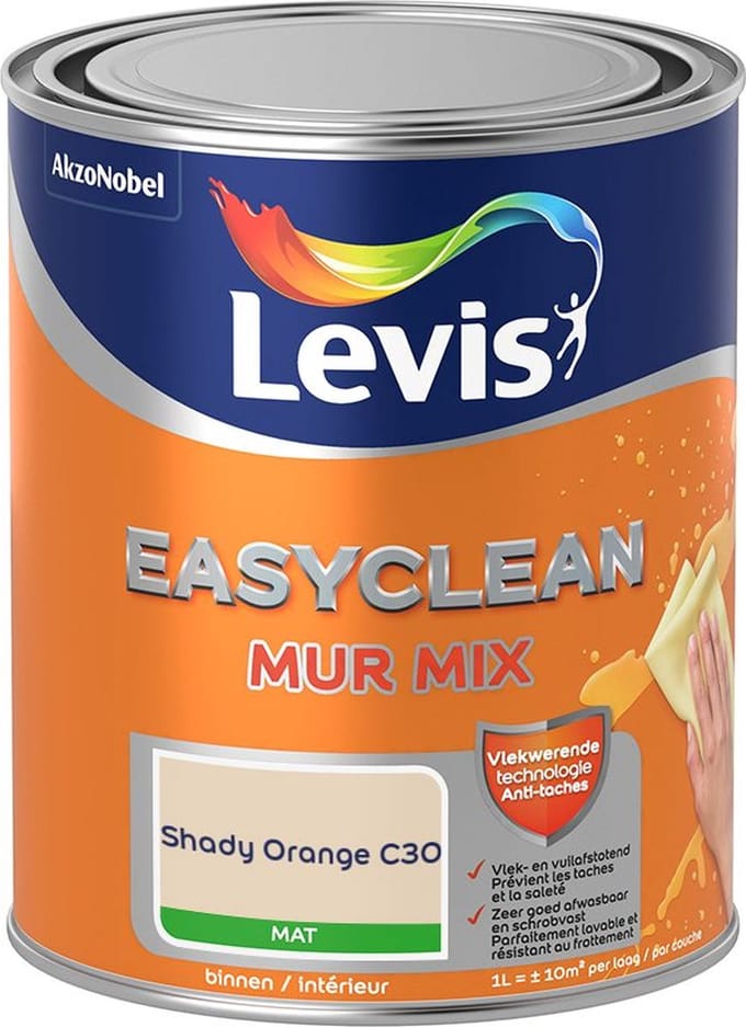 Levis - Easyclean Mur Mat Mix - Shady Orange C30 - Mengverf - 1 L
