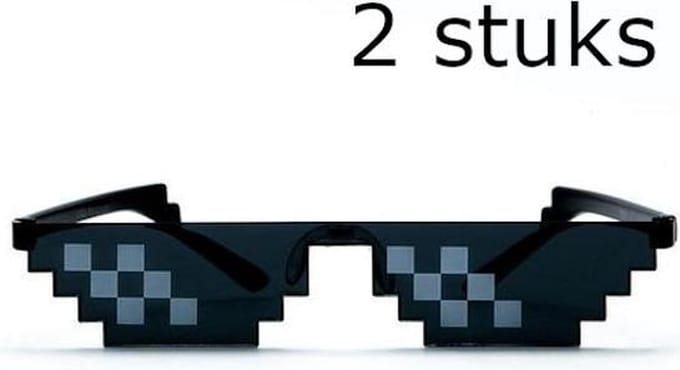 Thug Life bril - 2 stuks - Deal with it bril - 8 bits bril