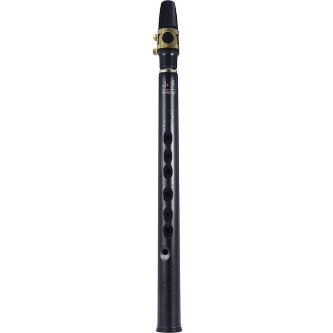 MinHiXing Saxophone Pocket Sib Sax ABS avec Becs Alto 10 Anches Étui de Transport Instrument à Vent noir