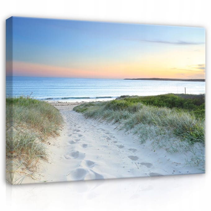 WALLARENA - Canvas schilderij - 60x40 cm - Strand, Zee, Natuur, Uitzicht