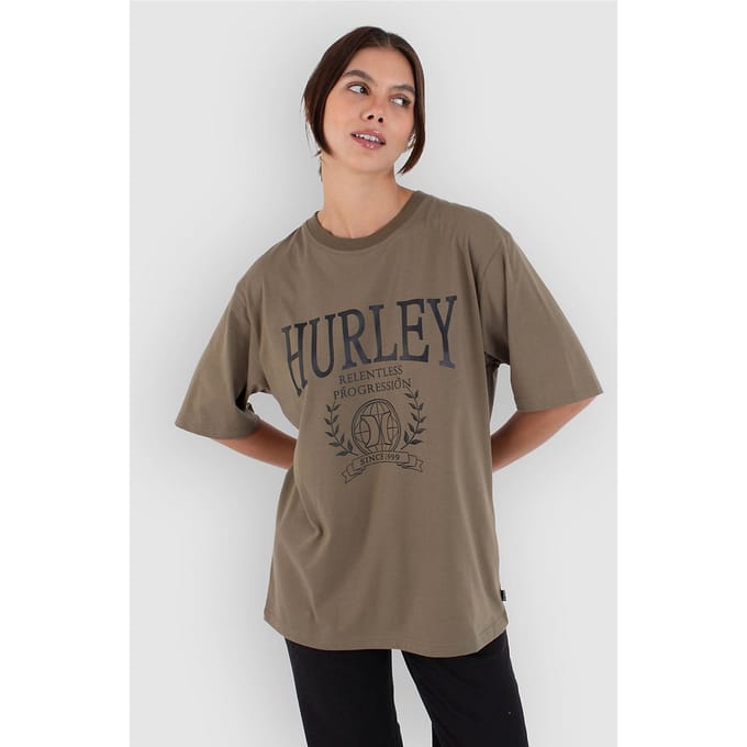 Hurley Rebulid Oversize Fit T-Shirt grijs