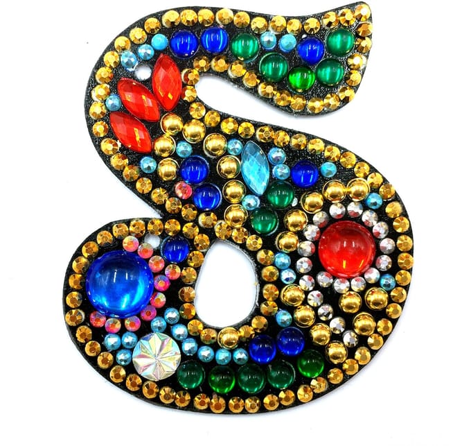 Sleutelhanger letter S - Diamond painting - compleet pakket - Diamond painting by Wietske