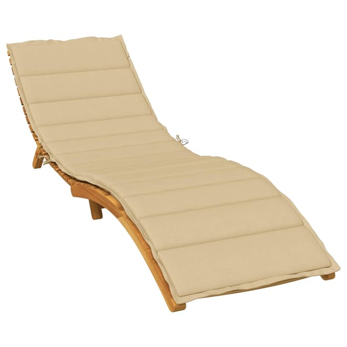 vidaXL - Ligbedkussen - 200x60x4 - cm - stof - gemêleerd - beige