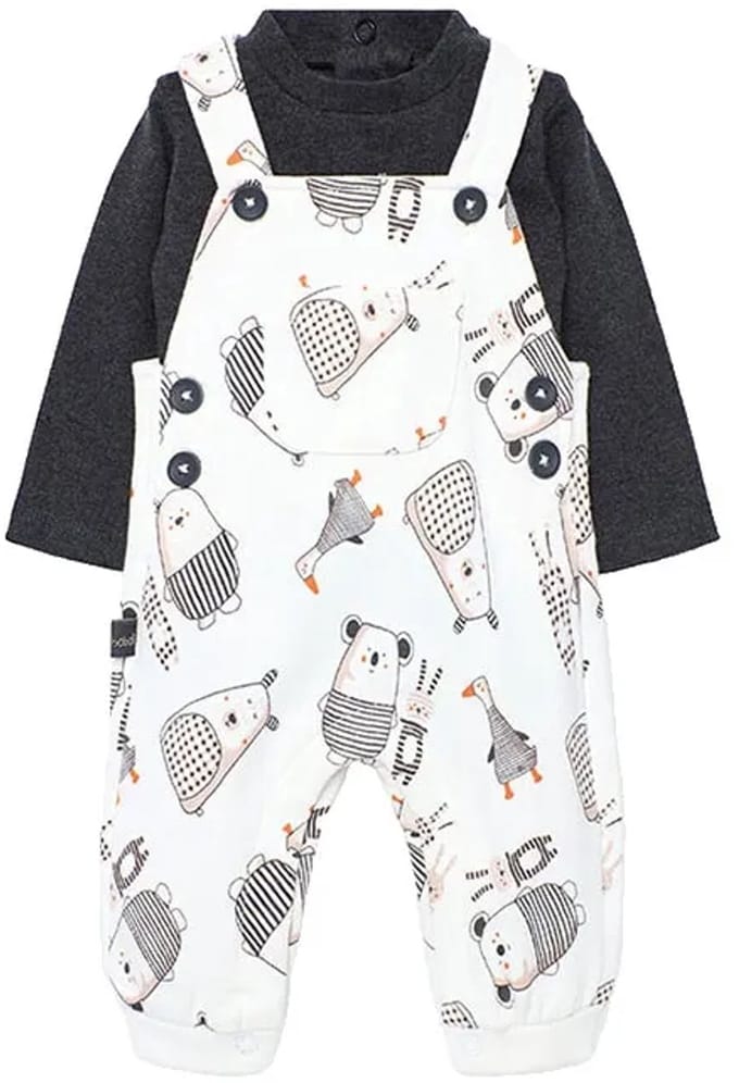 Boboli Knit Set Wit,Grijs 12 Months Kinderen