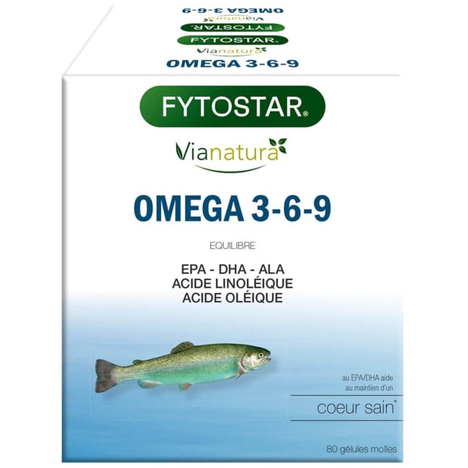 Fytostar Vianatura Omega 3-6-9 – Gezond hart – Hart & Bloedvaten – voedingssupplement 80 softcapsules