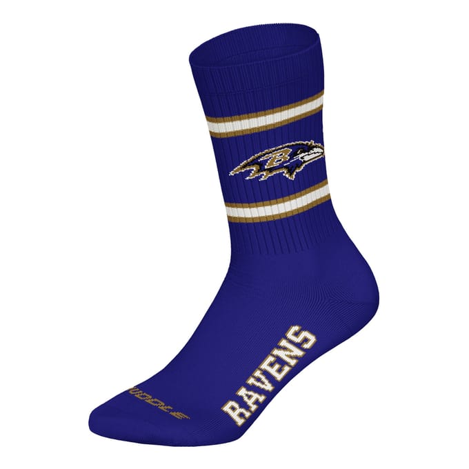 NFL BALTIMORE RAVENS Crew Socks - 3-pack - Paars/Wit/Zwart - Maat 39/42