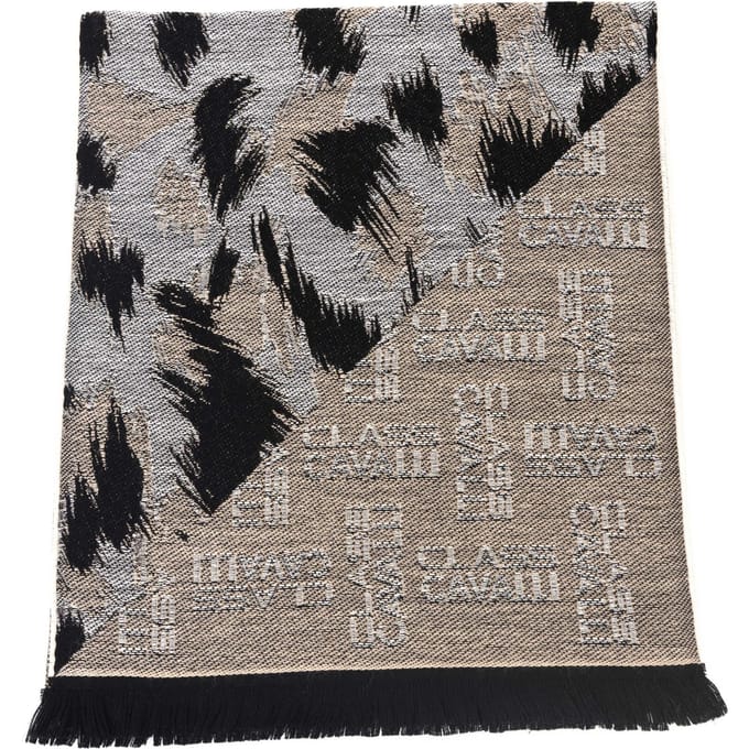 Cavalli Class Heren Beige Wol Sjaal
