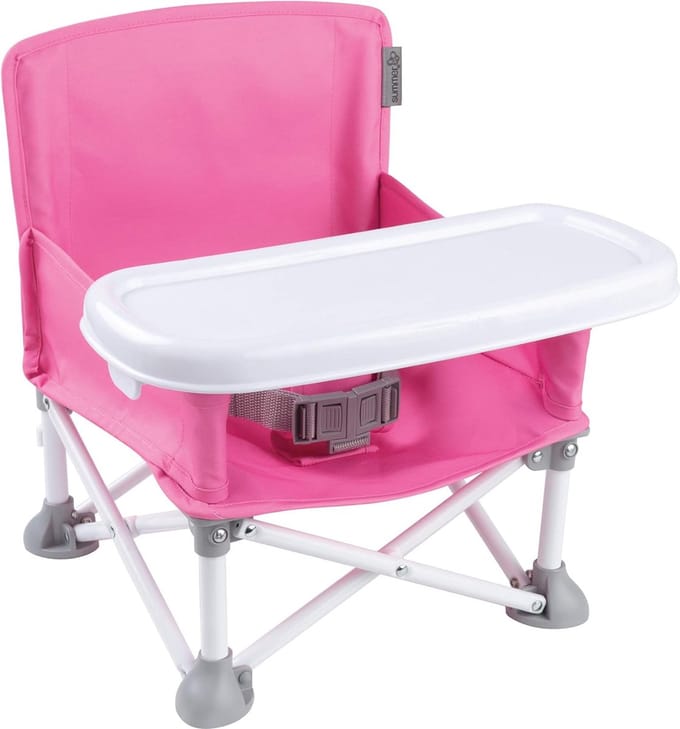 360 Living® - Kinderstoel Inklapbaar - Roze - Eetstoel Baby - Kinderzetel - Kinderstoel Inklapbaar met Eetblad - Kinder Eetstoel