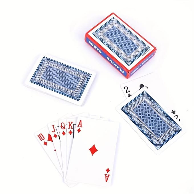 Speelkaarten Pokerformaat Standaard Index Kaarten voor Blackjack Euchre Canasta Kaart rood