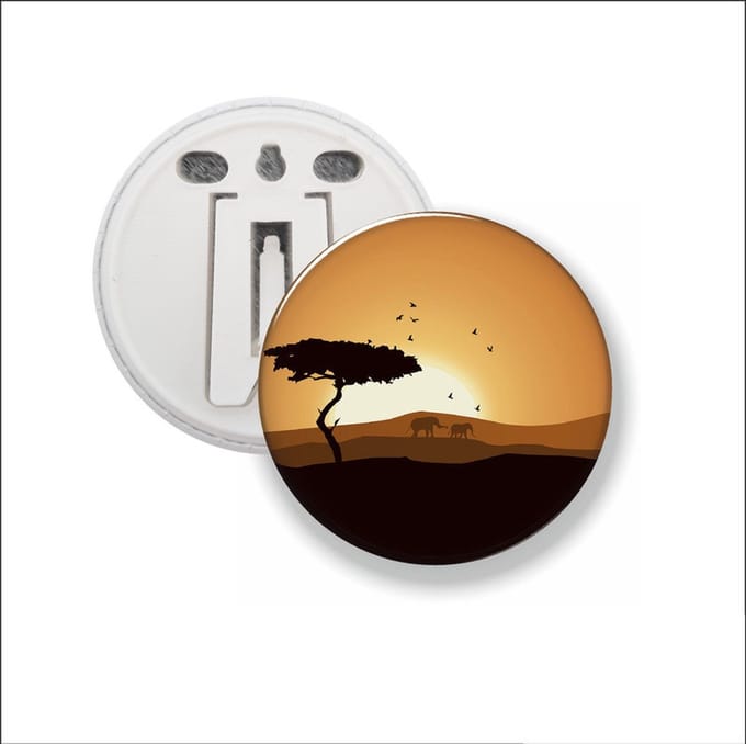 Button Met Clip - Zonsondergang