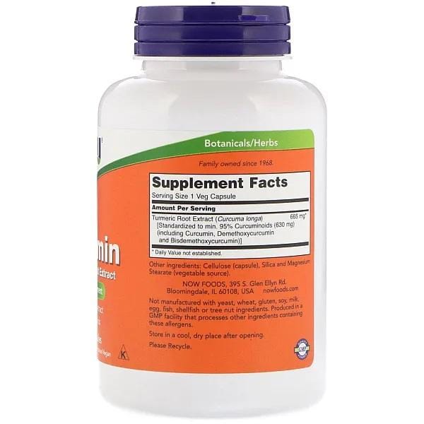 NOW Foods - Curcumine 665mg (60 capsules)