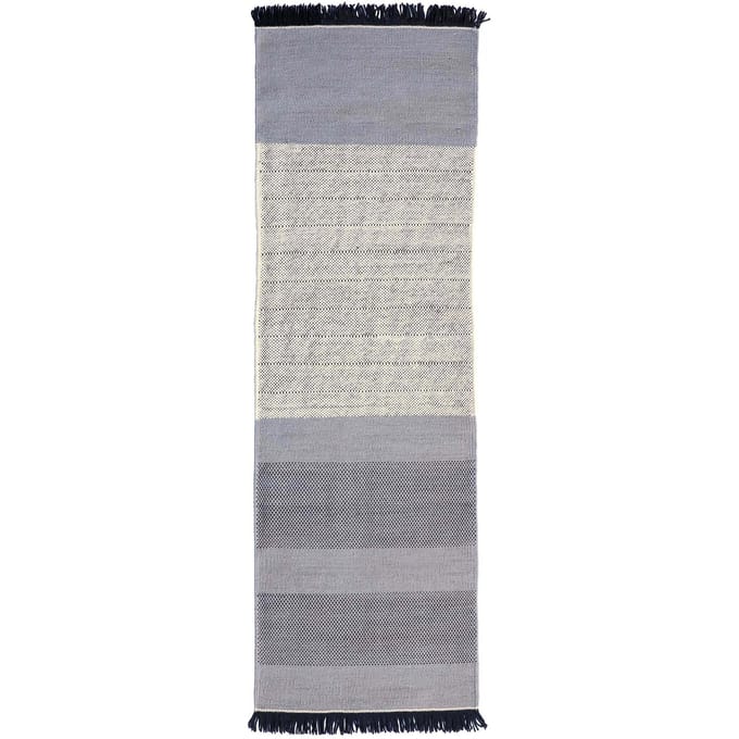 Nanimarquina Stripes vloerkleed - azul - 80 x 240 cm