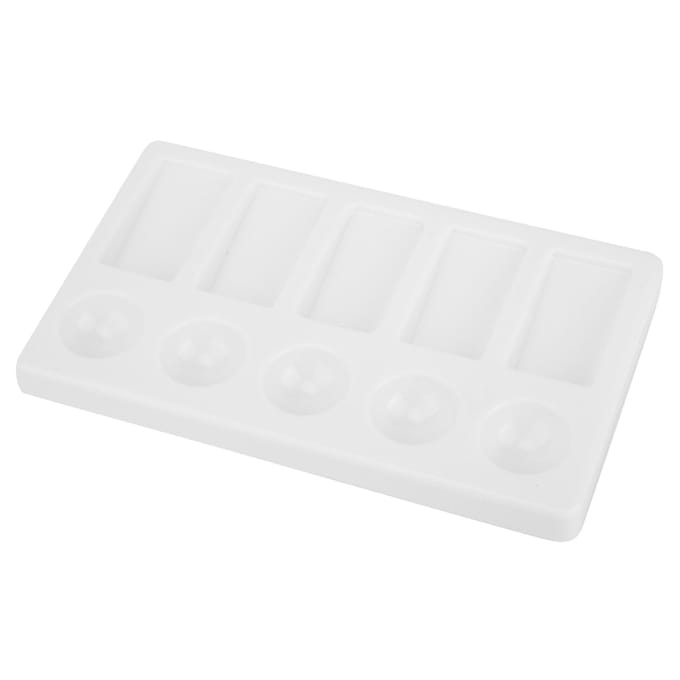 Rechthoekige Vorm Aquarel Verfbakje Olie Aquarel Acryl Verf Paletten Accessoire white