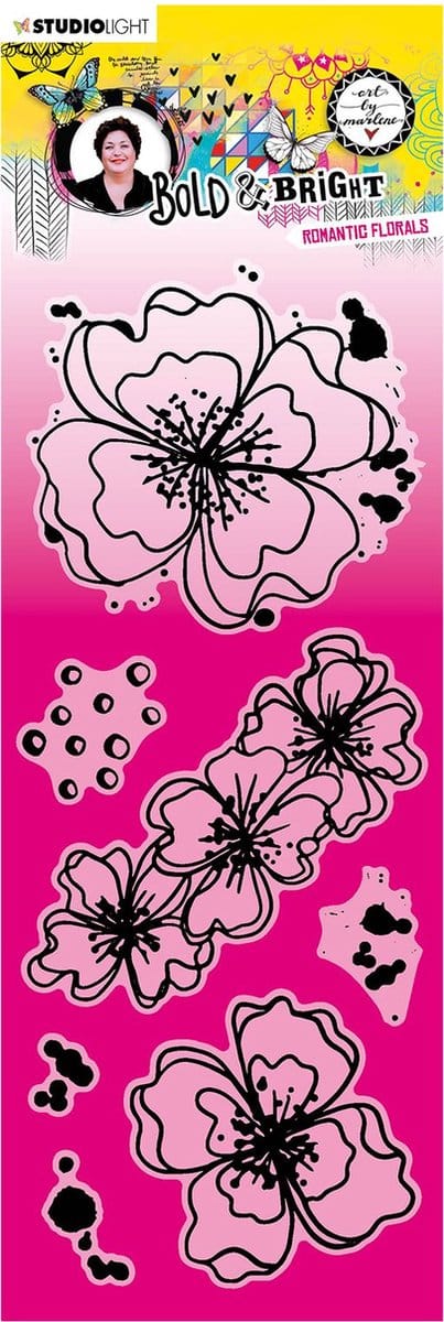 Studio Light Bold & Bright clear stempel Romantic florals