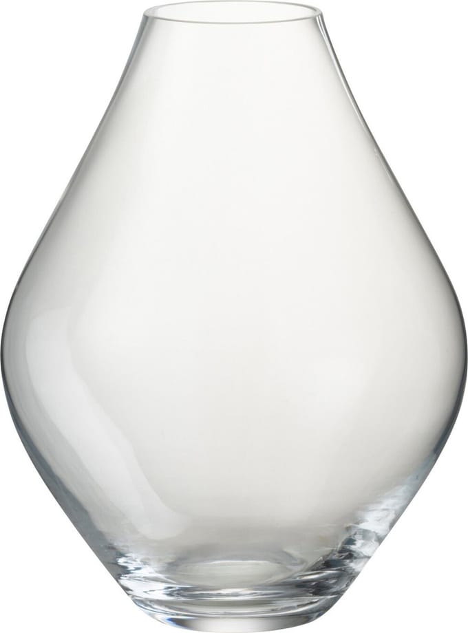 J-Line vaas Abby - glas - transparant - large - 28 cm hoog