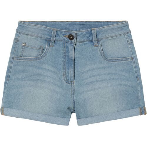 PEPPERTS! Meisjes jeansshort (Lichtblauw, 152)