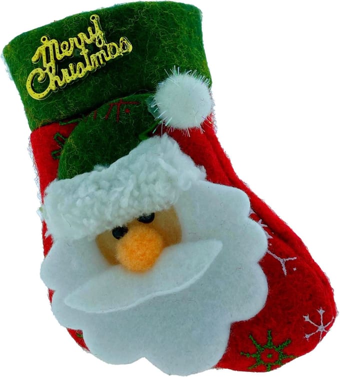 Knaak Kerstsok Kerstman - Kerstdecoratie & Bestekhouder - 1 Stuk
