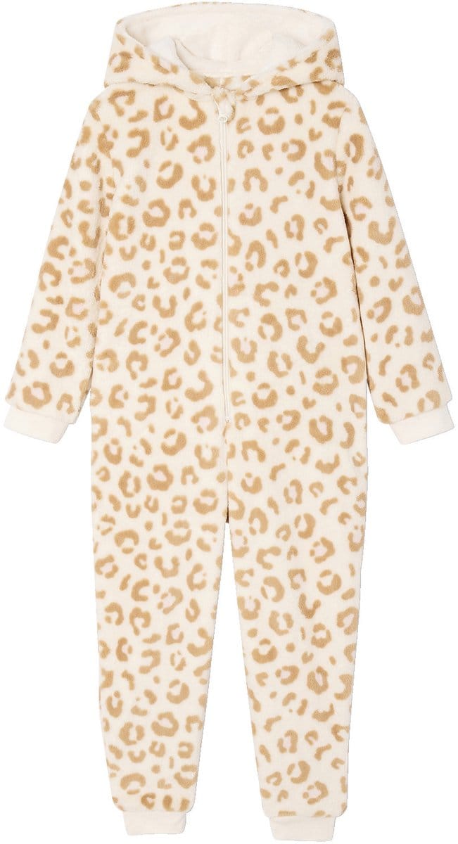 Vertbaudet Meisjespyjama jumpsuit met luipaardprint van sherpa