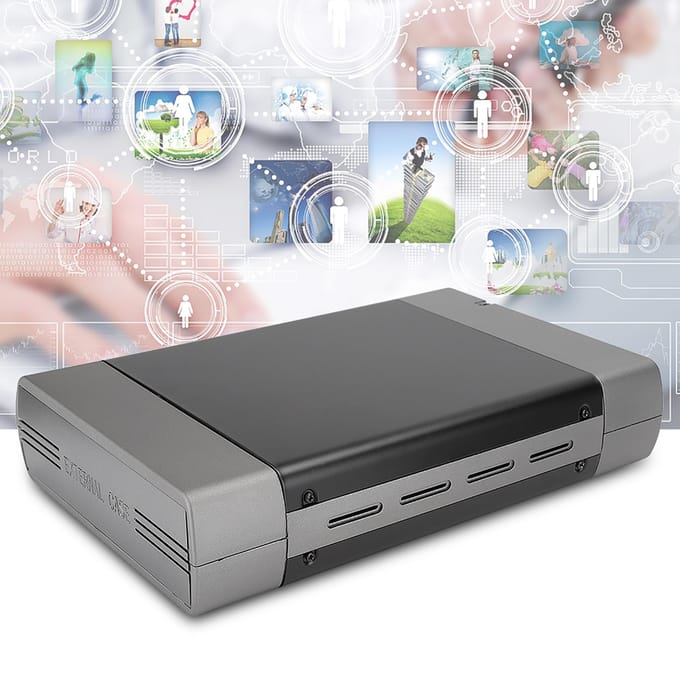 5.25 inch USB3.0 Externe Optische Drive Behuizing Harde Schijf Behuizing (Geen harde schijf inbegrepen) EU Plug gray