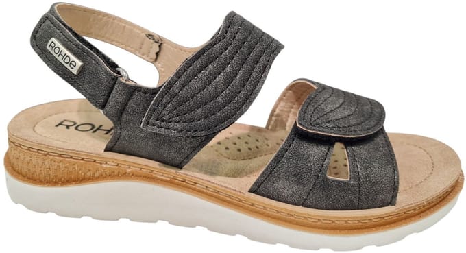 Rohde Leren Dames Sandalen - Zwart - 37