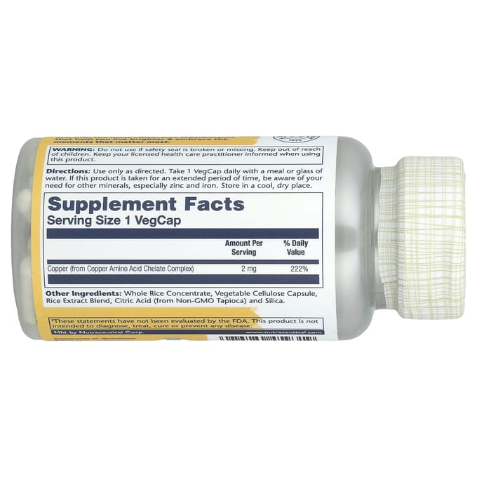 Koper, 2 mg, 100 Capsules (Groente)
