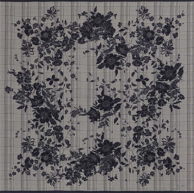 ROECKL sjaal Blooming Frame Scarf Black zwart
