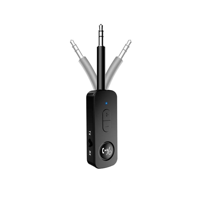 2-in-1 Bluetooth Ontvanger Zender Adapter 3,5mm AUX Draadloze Bluetooth 5.3 Adapter Stereo voor Oortelefoons TV Auto Audio
