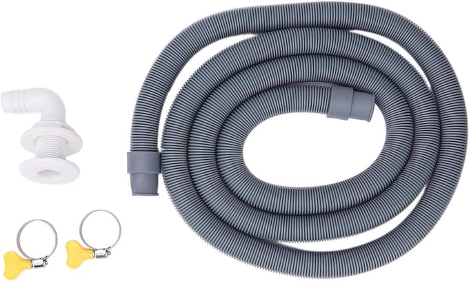 Bilge Pomp Slangset - Afvoeronderdelen Boot - Water Afvoeren - Hoge Druk Bestendig - 2 Meter Slang - Wit
