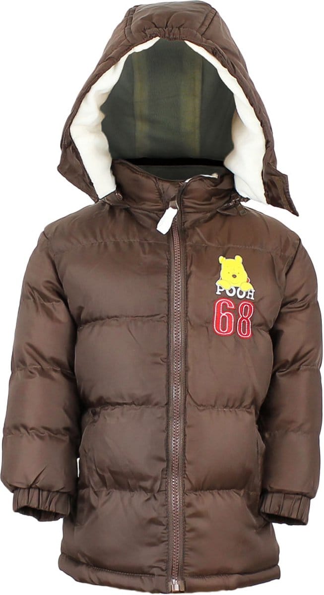 Winnie de Pooh winterjas, gewatteerd, bruin, maat 74