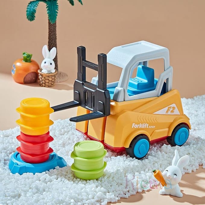 Capacité Folle de Formation de Chariot Élévateur à Répondre aux Jouets d'Enfants Jeux de Société Interactifs Éducatif Précoce Jouet d'Appariement Parent-enfant red