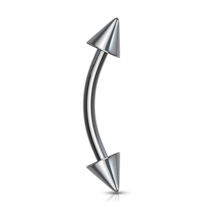 Piercing titanium basis punt extern 1.2x8x3 - zilver - LMPiercings
