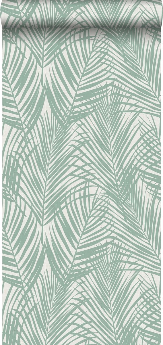 ESTAhome behang palmbladeren mintgroen - 53 cm x 10.05 m - 139005
