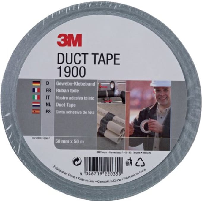 3M 1900 - Duct tape - 50 mm x 50 m - Zilver