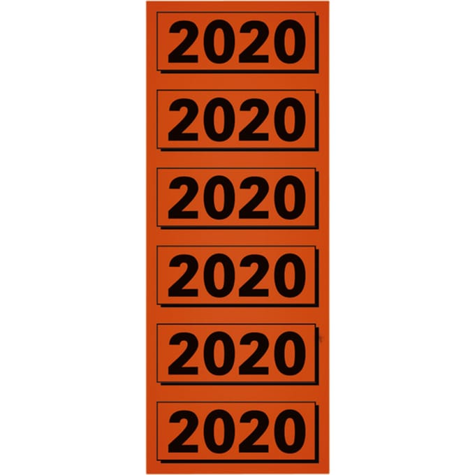 Rugetiket Elba 2020 57x25mm rood 120 stuks