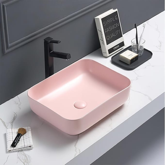 Waskom minerva color line Mat Pastel Roze, incl. clickwaste