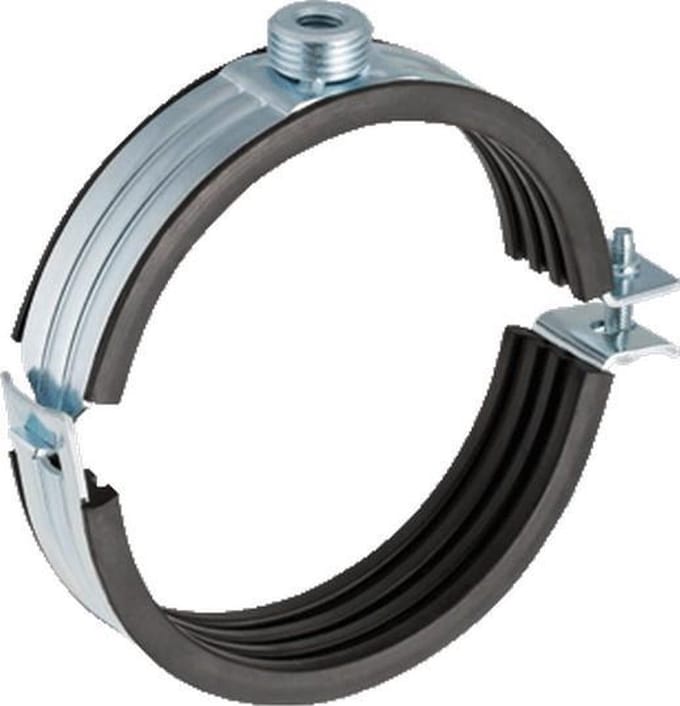 GEB tweedelige beugel PE Silent, staal, blank, uitw buisdiam 135mm