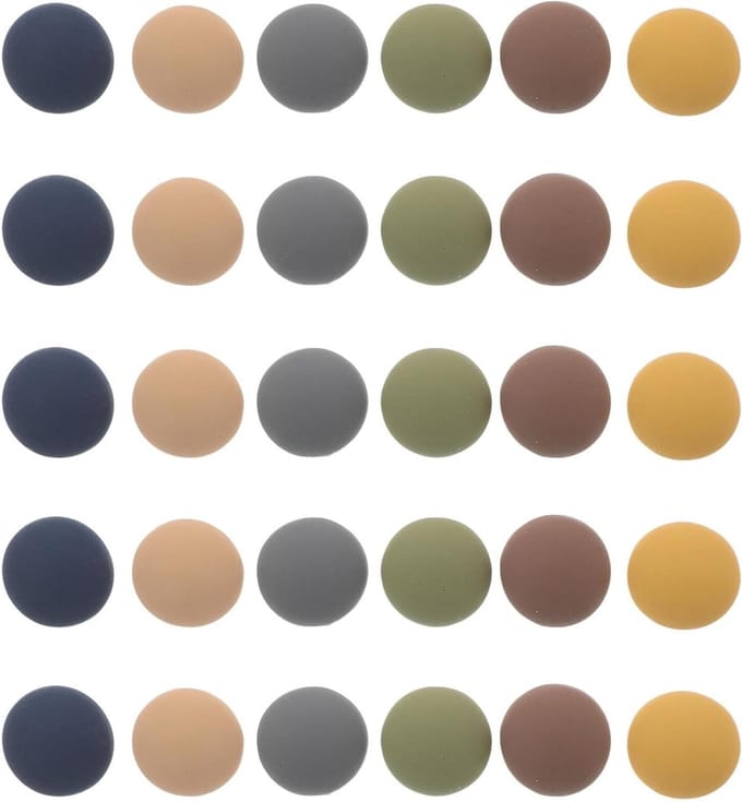 Punaises set - Duimspijkers pinnen - Documenten bevestigen - Ergonomische vorm - 30 stuks - Meerkleurig