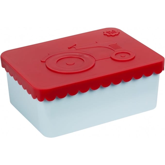 Brooddoosje Tractor Rood/Lichtblauw | Blafre