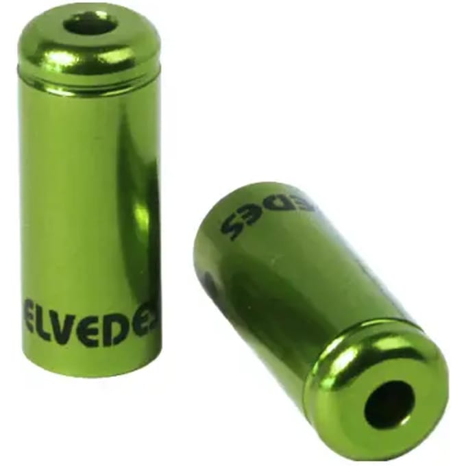 Elvedes kabelhoedje 5mm aluminium groen(10x)