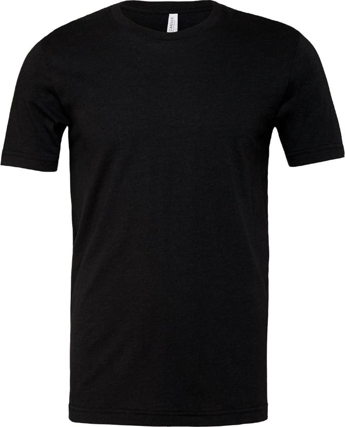 Bella+Canvas Unisex Heather CVC Short Sleeve Tee CV3001CVC - Heather Black - M